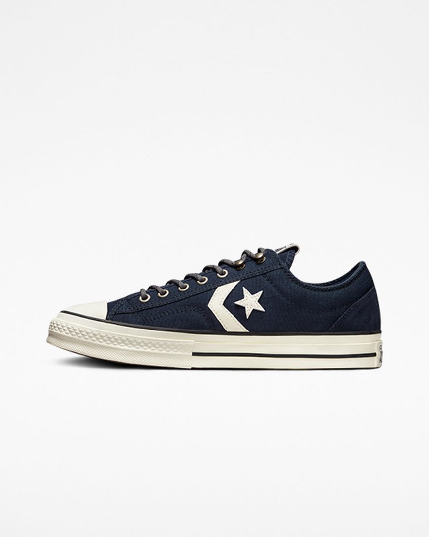 Men's Converse Star Player 76 Retro Hike Low Top Shoes Obsidian / Black | AU 0154EV